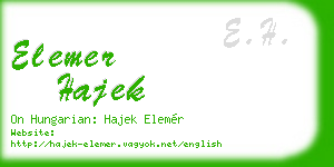 elemer hajek business card